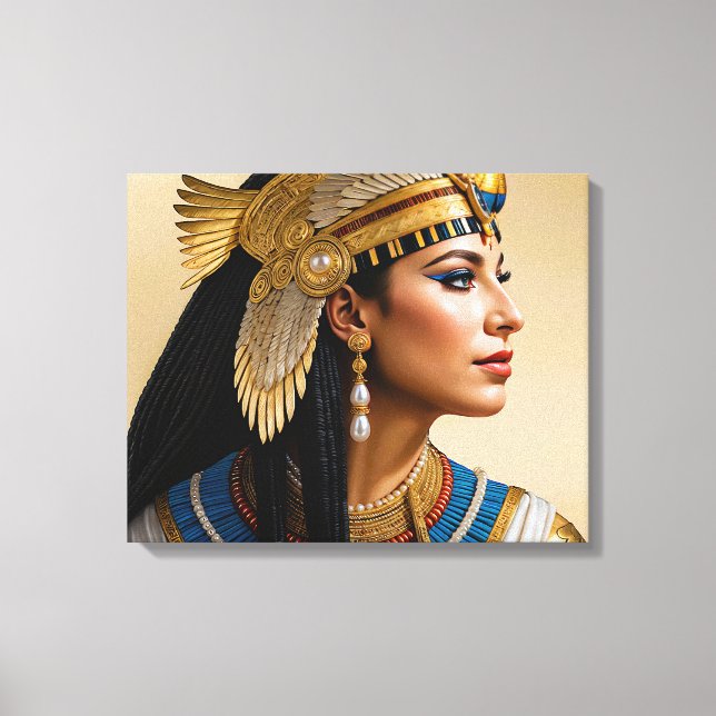 "Cleopatra VII's Realism: A Porträtt" Canvastryck (Framsida)