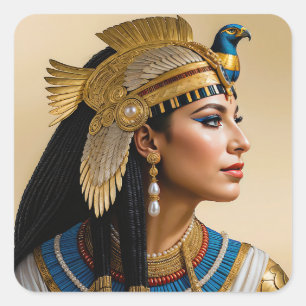 "Cleopatra VII's Realism: A Porträtt" Fyrkantigt Klistermärke