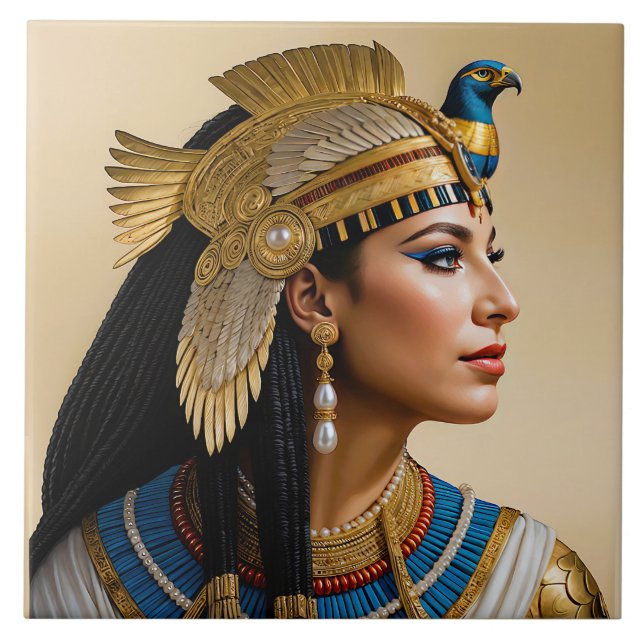 "Cleopatra VII's Realism: A Porträtt" Kakelplatta (Framsidan)