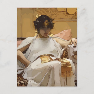 Cleopatra Waterhouse Vectorized Art Vykort
