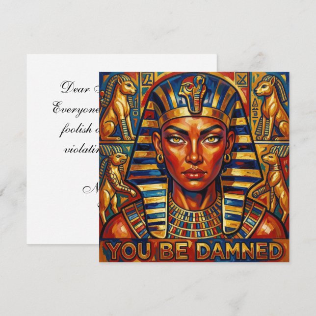 Cleopatras förbannelse tack kort (Fram/baksida)