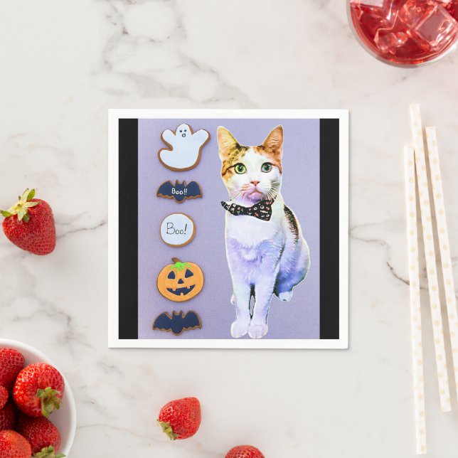 Cleopatras Halloween Cookies Pappersservett (Insitu)