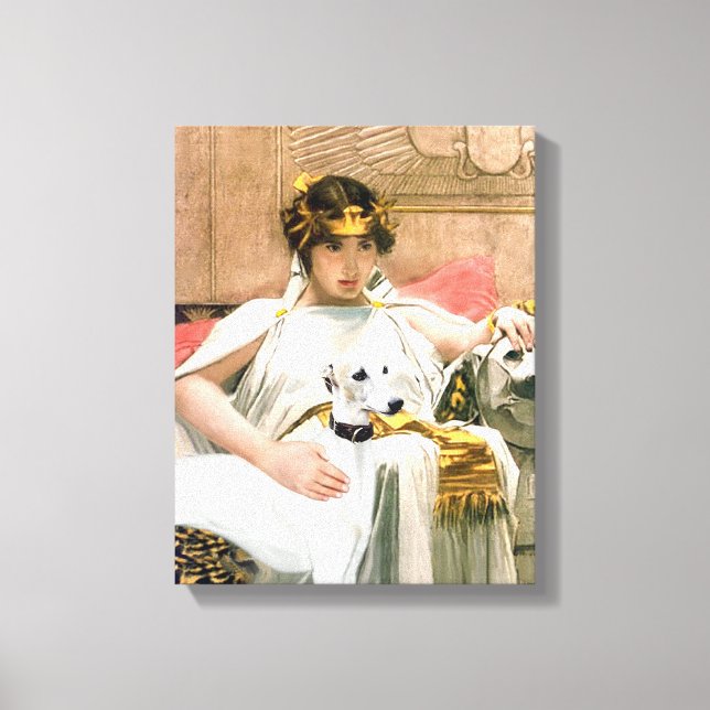 Cleopatras Whippet (Berömd konstadaption) Canvastryck (Framsida)