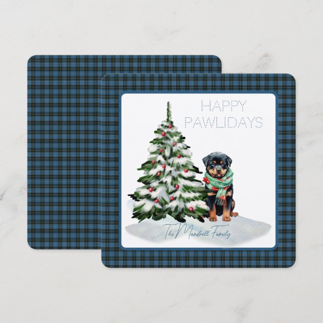 Clergy Ancient Tartan Lycklig Pawlidays Hund (Fram/baksida)