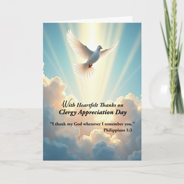 Clergy Apprecition Day - tack med Dove Kort (Framsida)
