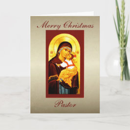 Clergy God jul Pastor Anpassningsbar Helgkort