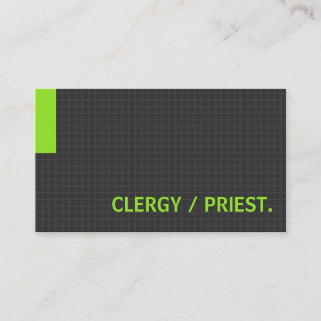 Clergy/Priest-Många Purpose-Grönt Visitkort (Framsida)