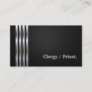 Clergy/Priest Professionell Black Silver Visitkort
