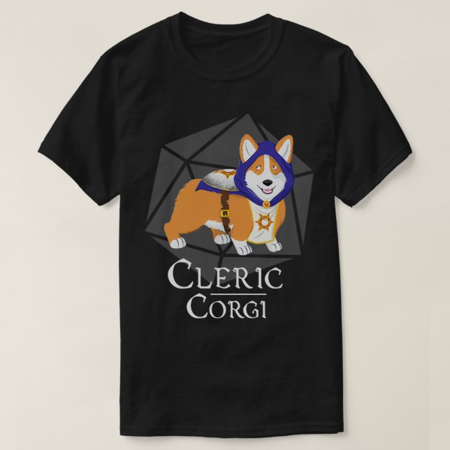 Cleric Corgi T Shirt (Design framsida)