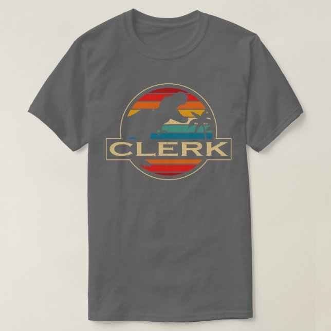 Clerk Dinosaur T Shirt (Design framsida)