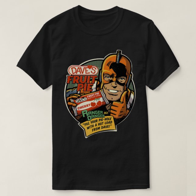 Clerks III Dave's Fruit Paj Skogsvaktare Danger Vi T Shirt (Design framsida)