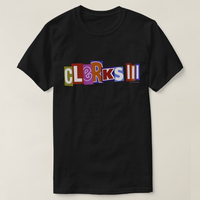 Clerks III Färg Pop Logotyp Movie Poster T Shirt (Design framsida)