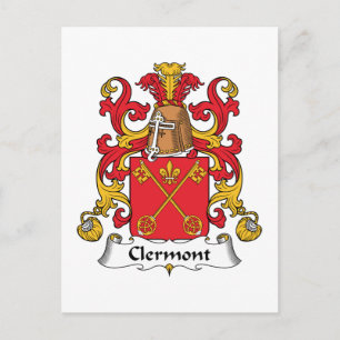 Clermont Family Crest Vykort