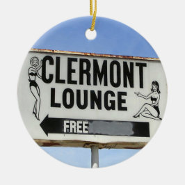 Clermont Lounge, Atlanta, Georgia, God jul Julgransprydnad Keramik