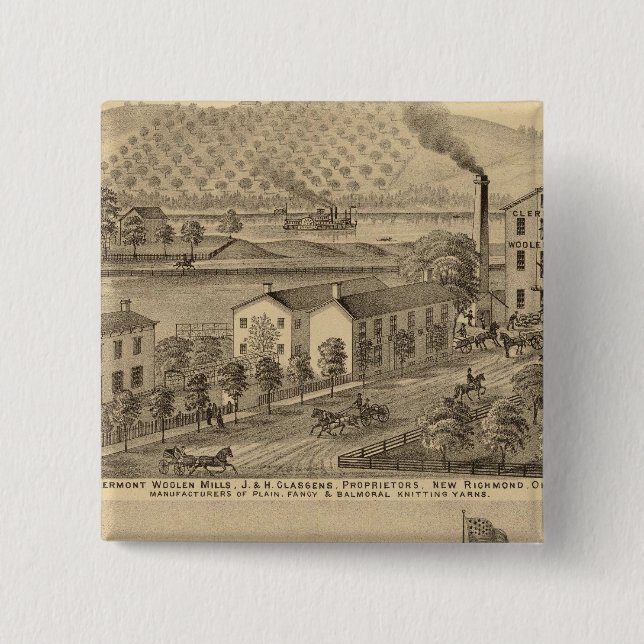 Clermont Woolen Mills Knapp (Framsida)