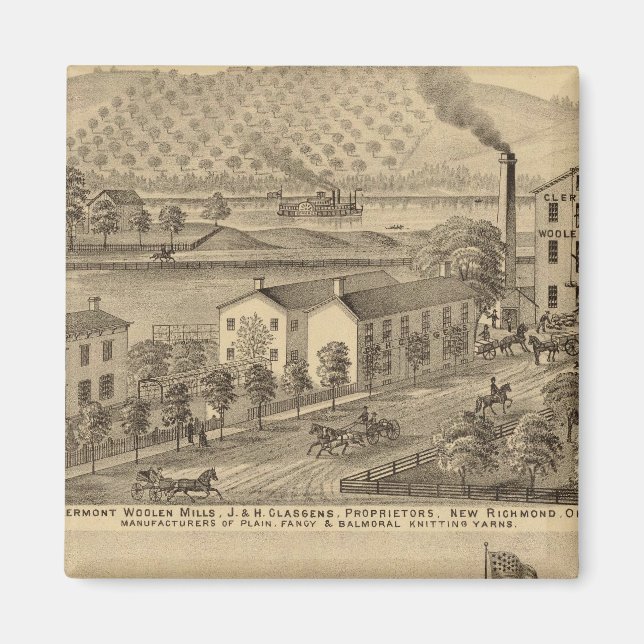 Clermont Woolen Mills Magnet (Framsidan)