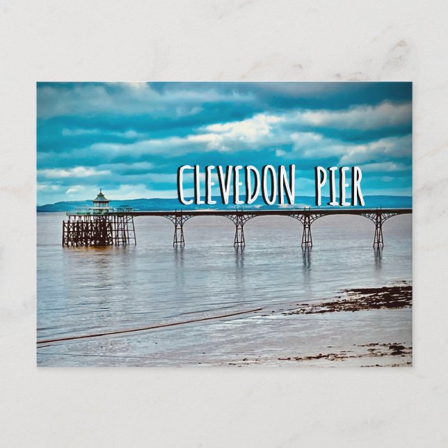 Clevedon Pier, Somerset, England  Vykort (Framsida)