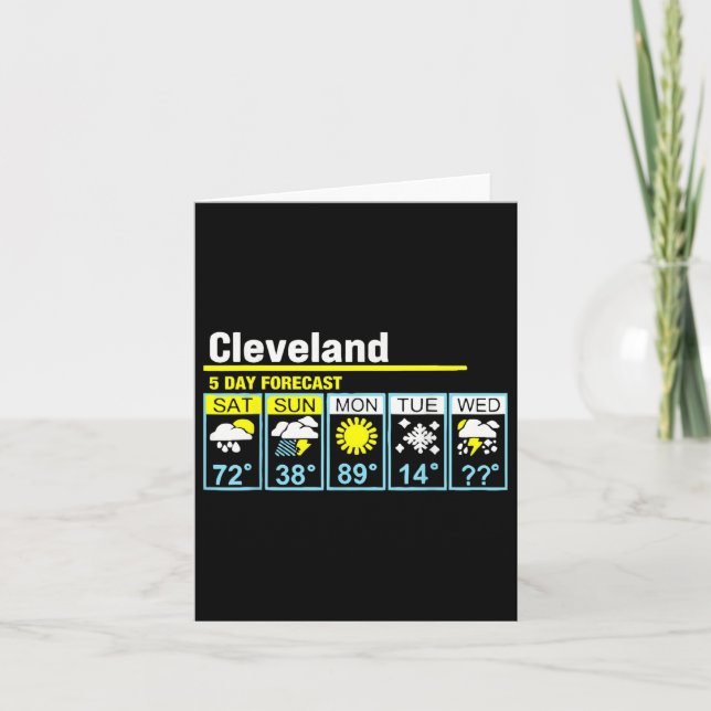 Cleveland 5-dagarsprognos för flytande väder kort (Framsida)