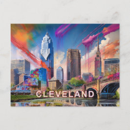 Cleveland Abstrakt Art Vykort