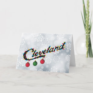 Cleveland "är det jul tajmar i staden ", helgkort