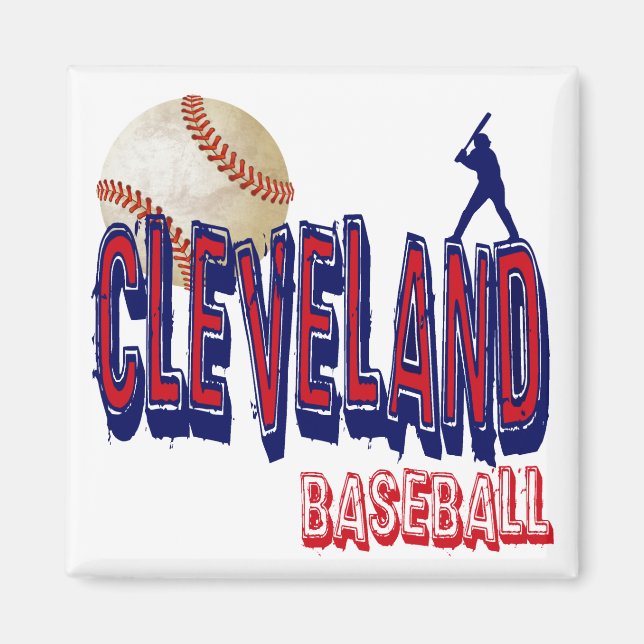 CLEVELAND BASEBALL MAGNET (Framsidan)