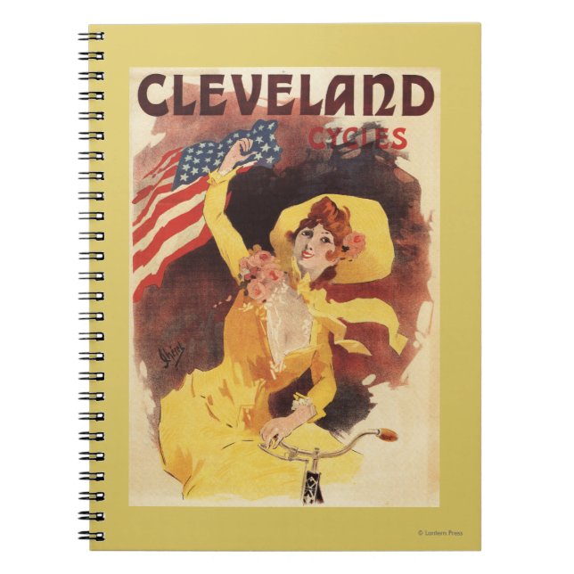 Cleveland Bicycles American Girl in Gult Anteckningsbok (Framsidan)