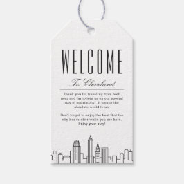 Cleveland Bröllop | Märkre för välkomstmeddelande Presentetikett