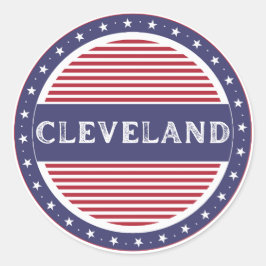 Cleveland City Pride Emblem – American Identity Runt Klistermärke