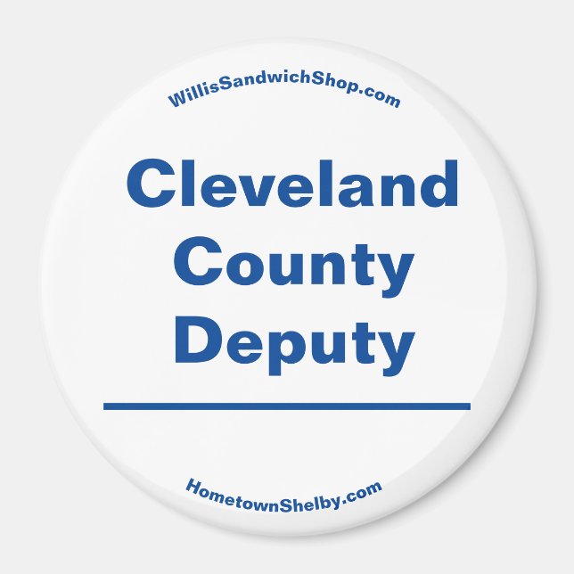 Cleveland County Biträdande magnet (Framsidan)