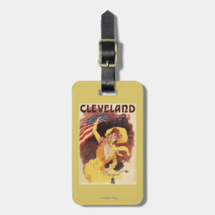 Cleveland cyklar amerikanflickan i gult bagagebricka