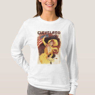 Cleveland cyklar amerikanflickan i gult t-shirt