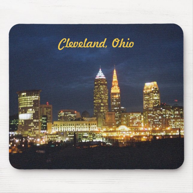 Cleveland den Ohio natten tänder Mousepad Musmatta (Framsidan)