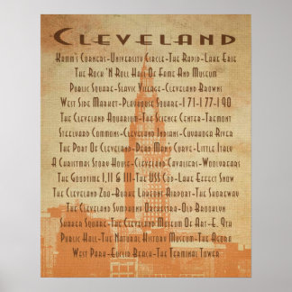 Cleveland - Det är landmärken och grannskap Poster