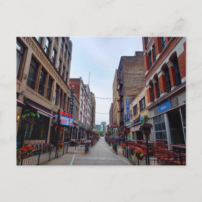 Cleveland downtown vykort (Framsida)