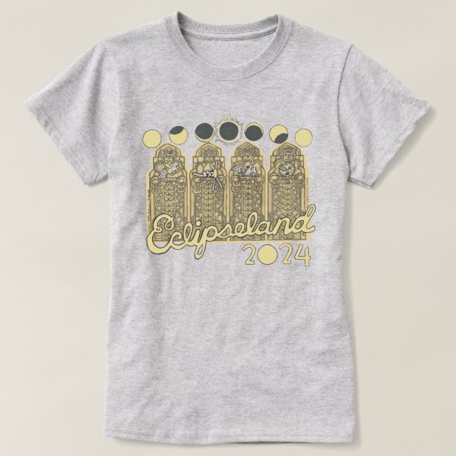 Cleveland Eclipseland Women's TShirt (lätt stål) T Shirt (Design framsida)