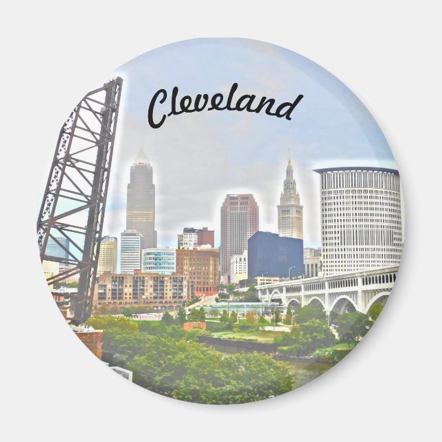 Cleveland Essence (River Bank View) Magnet (Framsidan)