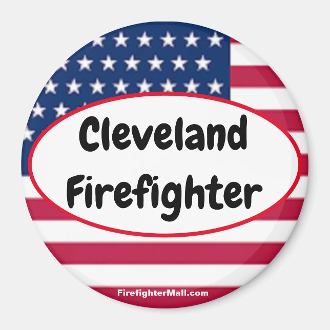 Cleveland Firefighter patriotic magnet (Framsidan)