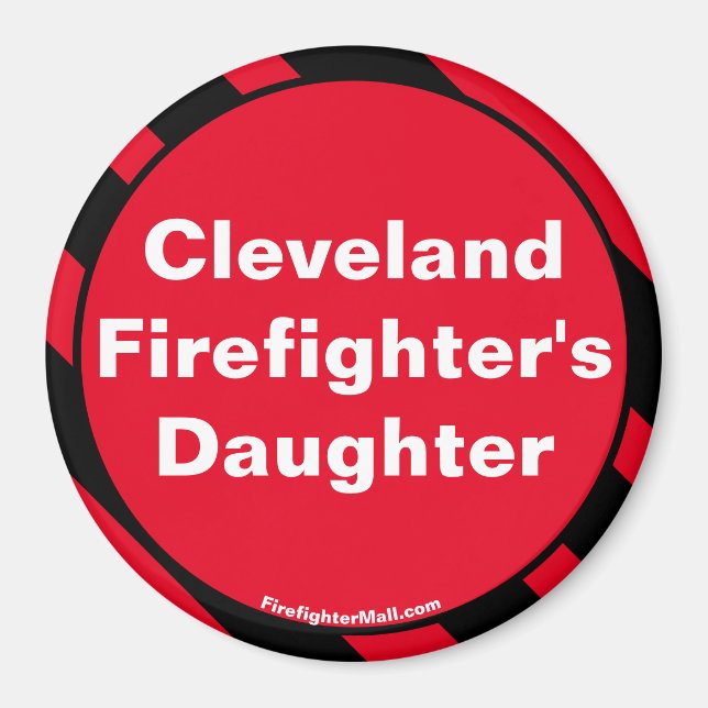 Cleveland Firefighters Dottmagnet Magnet (Framsidan)
