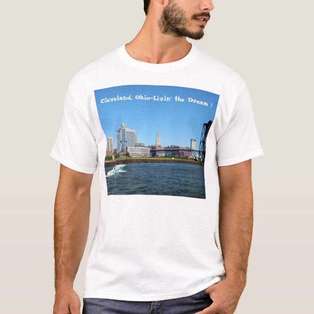 Cleveland flodhorisont "Livin den dröm-" T-tröja T-shirt (Framsida)