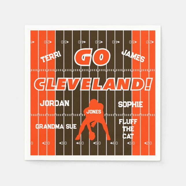 Cleveland Football Fläkt Pappersservett (Framsidan)