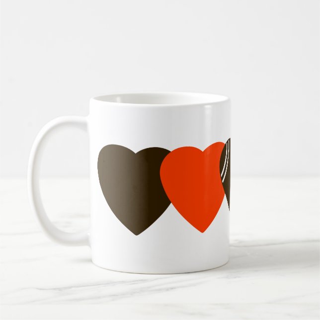 Cleveland  Football Heart Design Kaffemugg (Vänster)