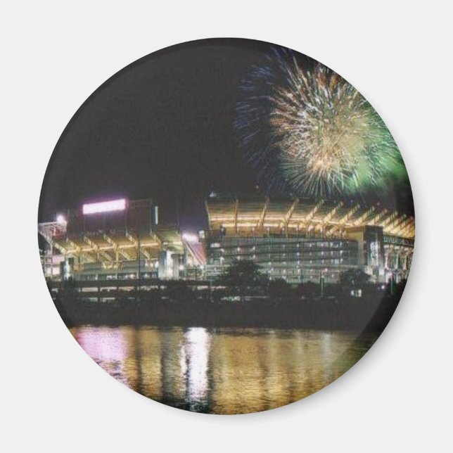 Cleveland  Football Stadium Firewords Magnet (Framsidan)