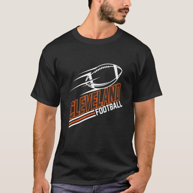 Cleveland Football Streamline T Shirt (Framsida)