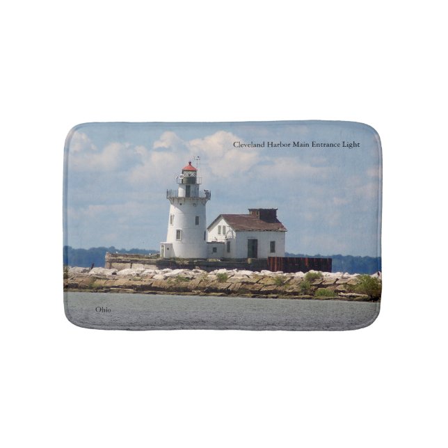 Cleveland Harbor Main Entrance Light bathmat Badrumsmatta (Framsidan)