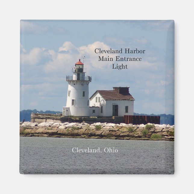 Cleveland Harbor Main Entrance Light Magnet (Framsidan)
