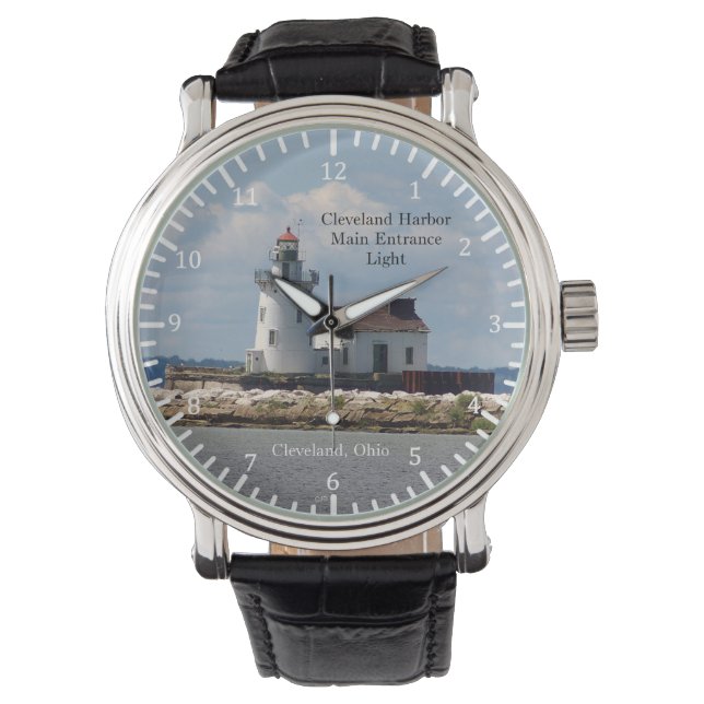 Cleveland Harbor Main Entrance Light watch Armbandsur (Framsida)