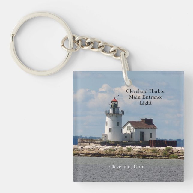 Cleveland Harbour Main Entrance Light nyckelring (Framsidan)
