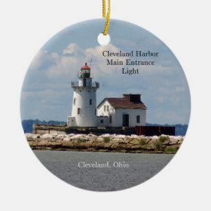 Cleveland Harbour Main Entrance Light ornamnament Julgransprydnad Keramik