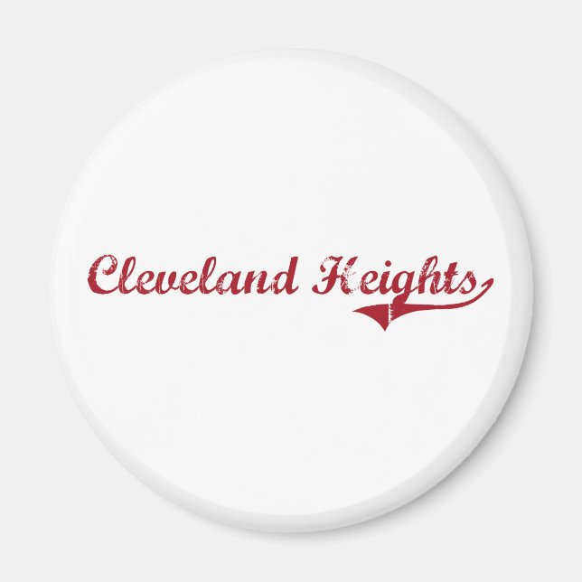 Cleveland Heights Ohio Classic Design Magnet (Framsidan)