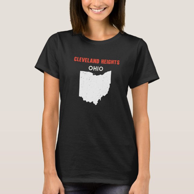 CLEVELAND HEIGHTS Ohio USA State America Travel Oh T Shirt (Framsida)